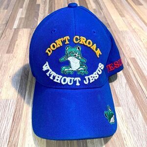 Jesus hat Dad hat Vintage embroidered hat frog one size fits all god hat Jesus